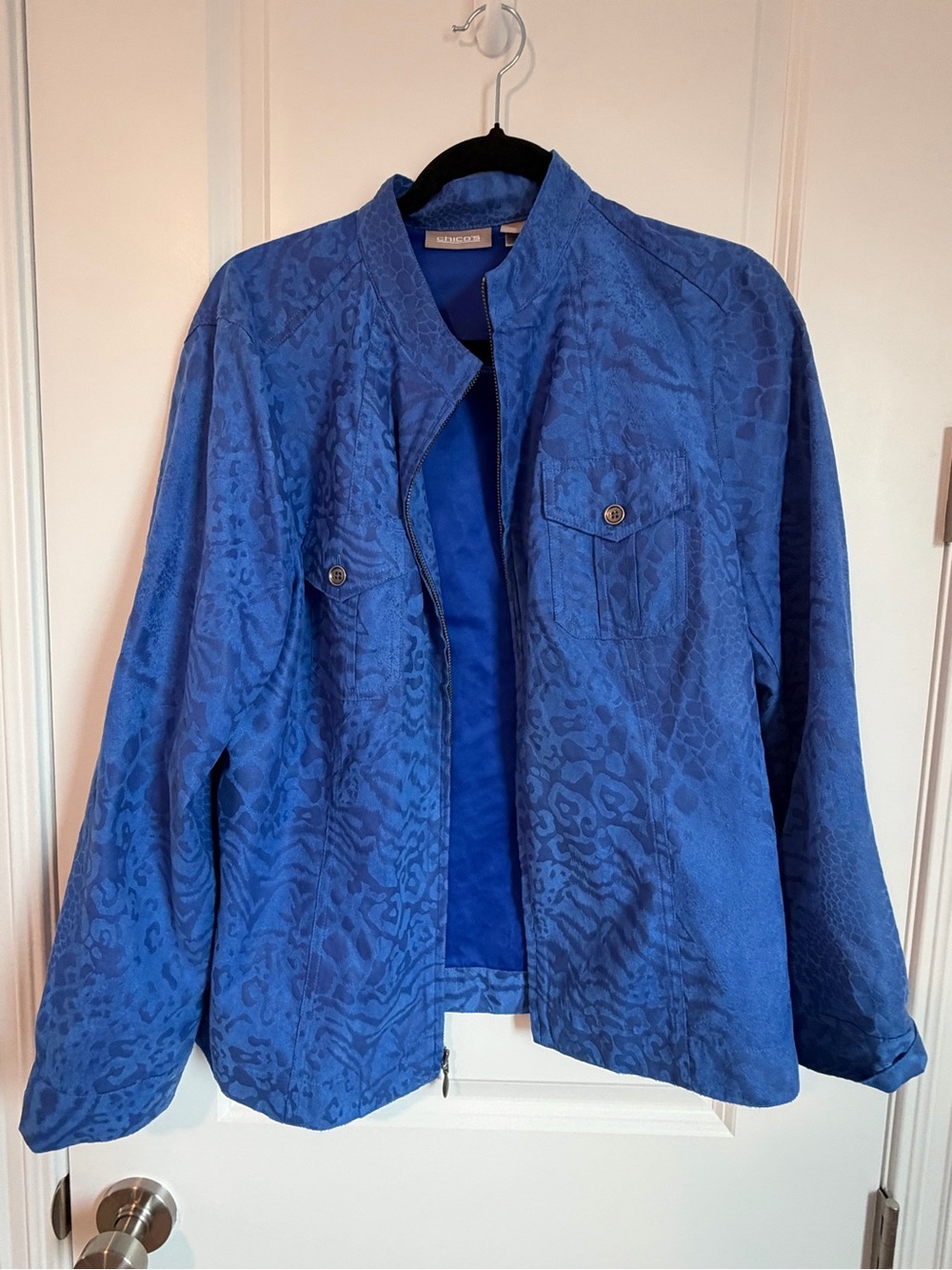 Chico Royal Blue Textured Jacket